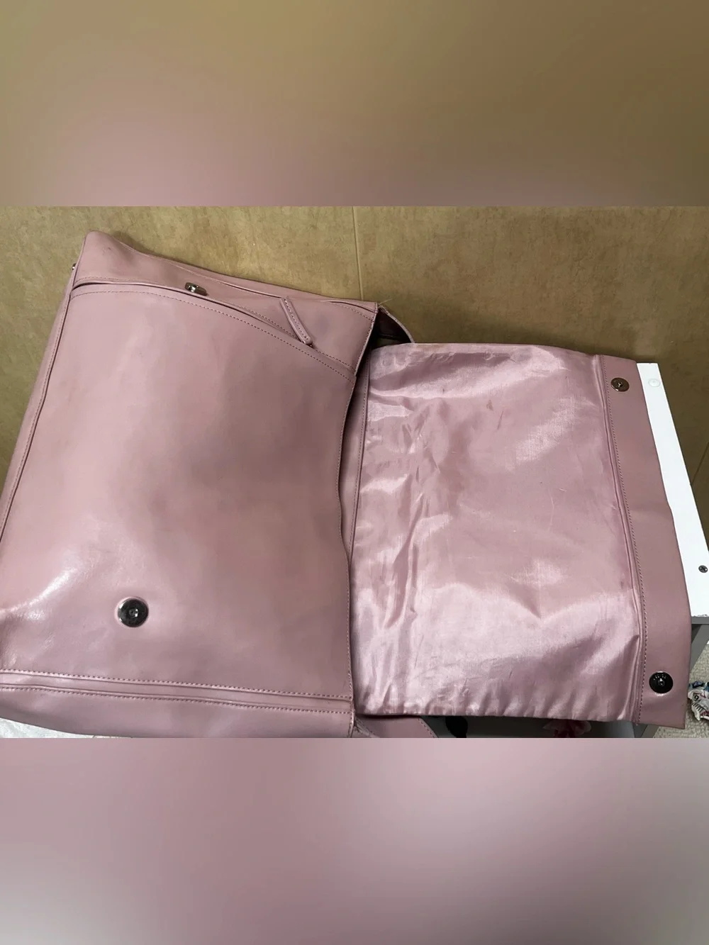Wilsons Leather Pink Carrying Briefcase Messenger Laptop School Bag VINTAGE Y2K